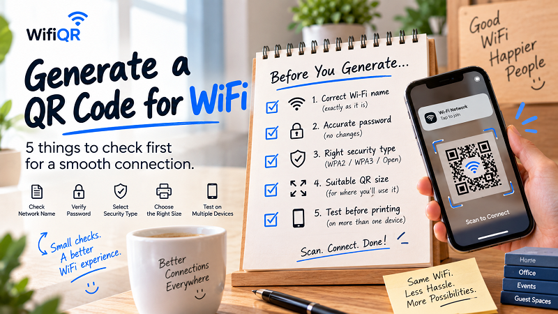 Generate QR Code for WiFi: 5 Things to Check First - WifiQR.net