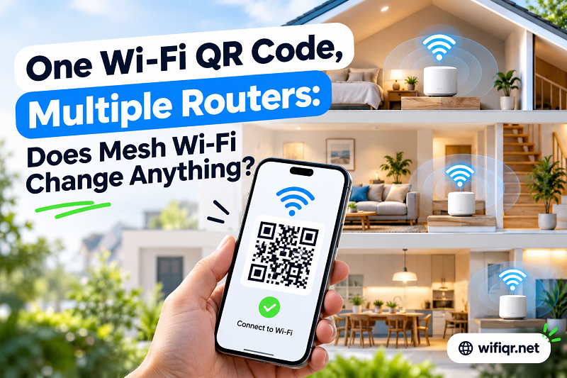 One Wi-Fi QR Code for Multiple Routers? Mesh Wi-Fi Explained