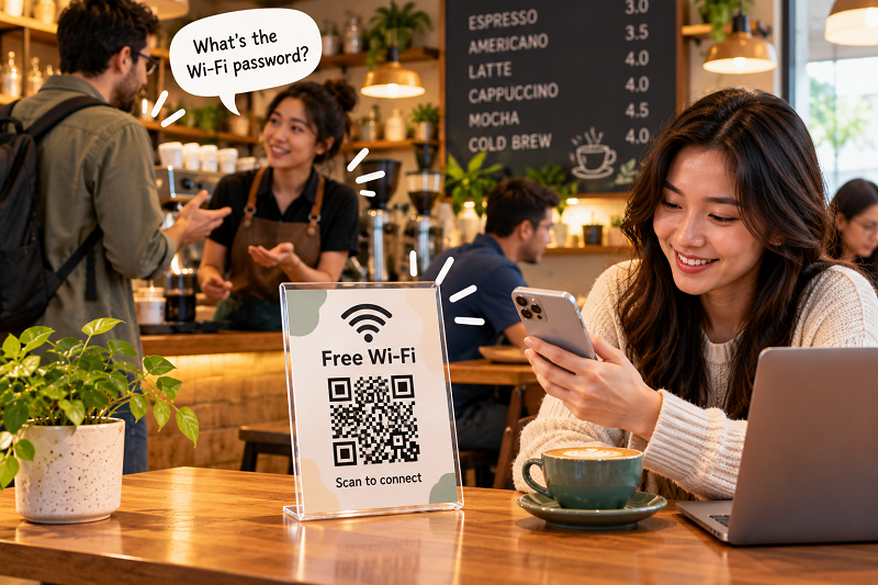 Why Customers Keep Asking for the Wi-Fi Password at Cafés - WifiQR.net Why Customers Keep Asking for the Wi-Fi Password at Cafés - WifiQR.net