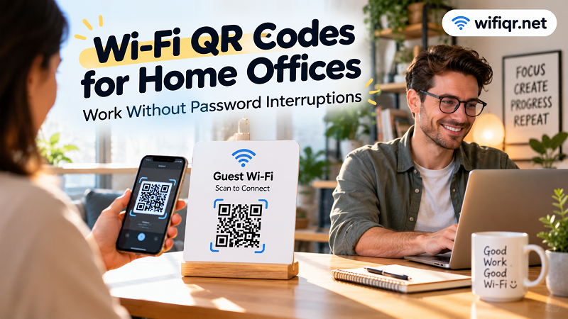 Wi-Fi QR Codes for Home Offices: Work Without Password Interruptions - WifiQR.net
