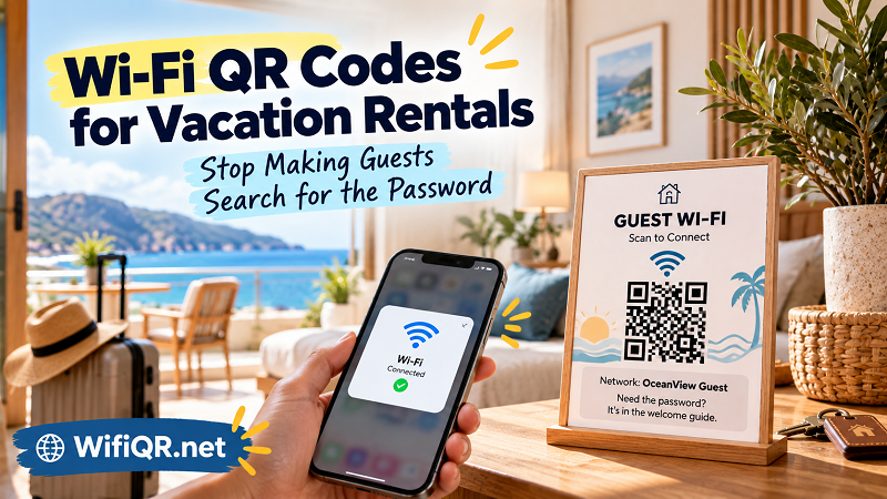 Wi-Fi QR Codes for Vacation Rentals - WifiQR.net Wi-Fi QR Codes for Vacation Rentals - WifiQR.net