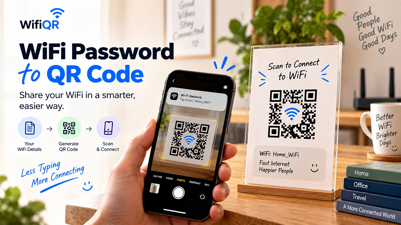 WiFi Password to QR Code: Share WiFi Without Typing - WifiQR.net